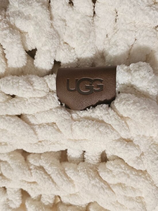 UGG Other - UGG Cream Layne Chunky Knit Throw Blanket Bed living Room Sofa Recliner Chair
